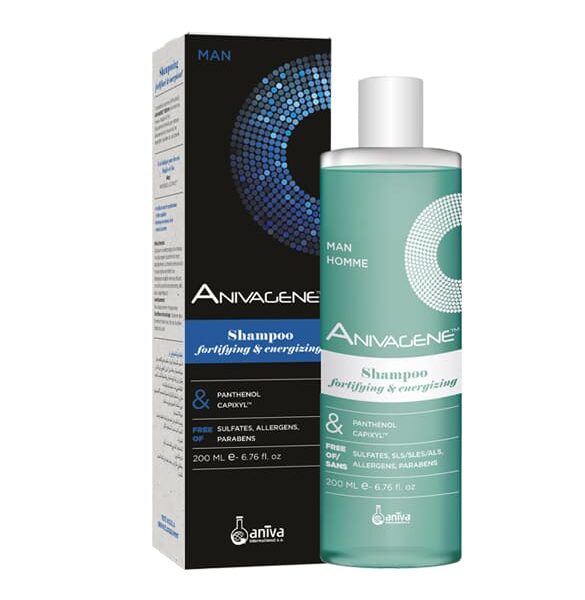 Anivagene Shampooing Fortifiant Et Energisant Homme Sans Sulfate 200 Ml