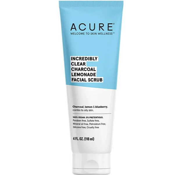 Acure – Incredibly Clear Charcoal Lemonade Facial Scrub - 118Ml