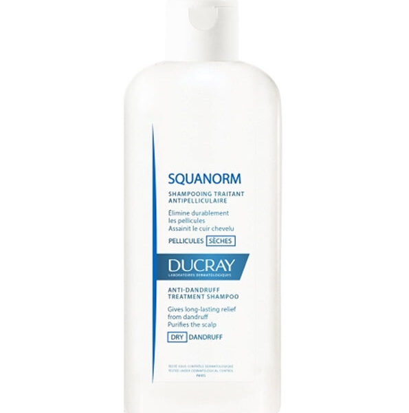Ducray – Squanorm Shampooing Traitant Antipelliculaire – Pellicules Sèches – 200 Ml