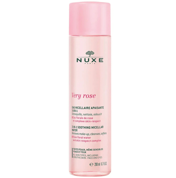 Nuxe – Eau Micellaire Apaisante 3-En-1, Very Rose 200 Ml