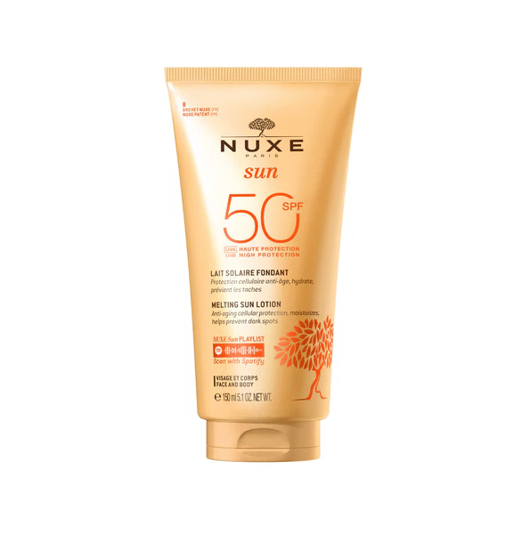 Nuxe – Sun Lait Solaire Fondant Haute Protection Spf50 Visage Et Corps 150Ml