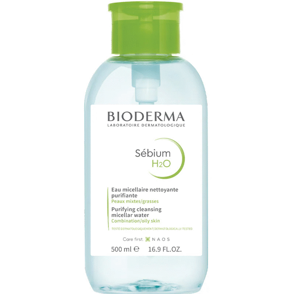 Bioderma – Sebium H2O Pompe Inversée – 500 Ml