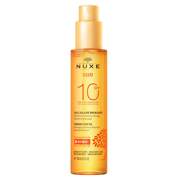 Nuxe – Sun Huile Bronzante Faible Protection Spf10 150 Ml