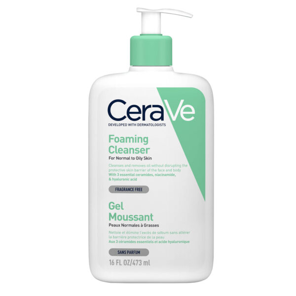 Cerave – Gel Moussant Nettoyant Peau Normale À Grasse 473Ml