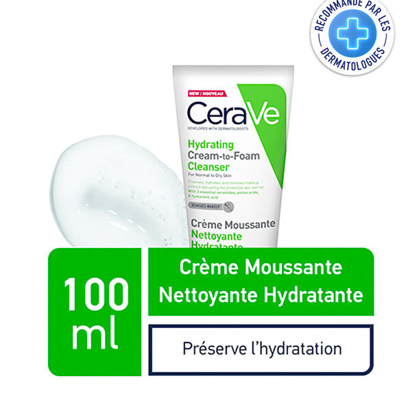 Cerave – Crème Moussante Nettoyante Hydratante – 100 Ml