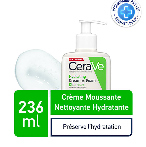 Cerave – Mousse Nettoyante Hydratante – 236 Ml